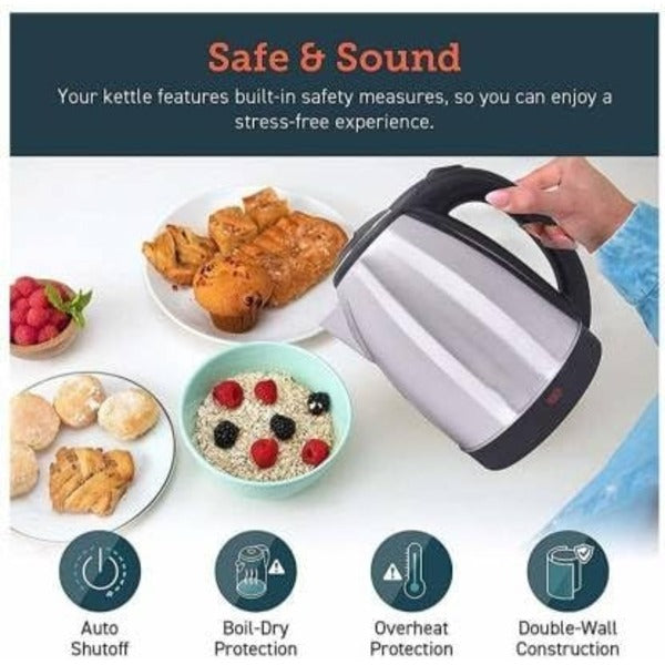 Automatic Electric Kettle 2.0l β Stainless Steel Hot Water Boiler With Auto Shut-off, Led Display & Temperature Control (1000w, 220v)