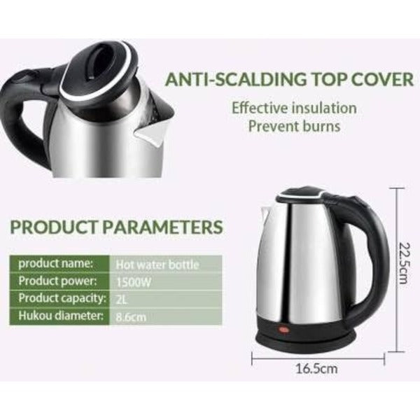 Automatic Electric Kettle 2.0l β Stainless Steel Hot Water Boiler With Auto Shut-off, Led Display & Temperature Control (1000w, 220v)
