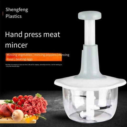 Manual Hand Push Chopper | Multi-functional Vegetable Meat Grinder, Grater, Chopper β 1.5 Liter (random Color)