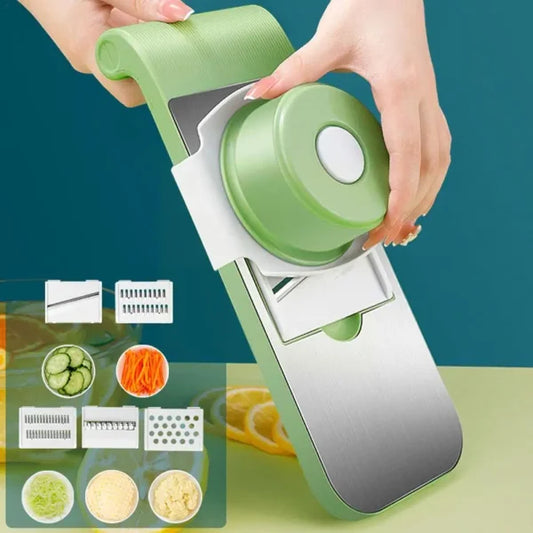Multifunctional Vegetable Cutter Grater For Vegetables Slicers β Shredders Peeler Carrot Fruit Vegetable Cutting Kitchen Tool β 05 Blades Vegetable Cutter ( Random Colors)