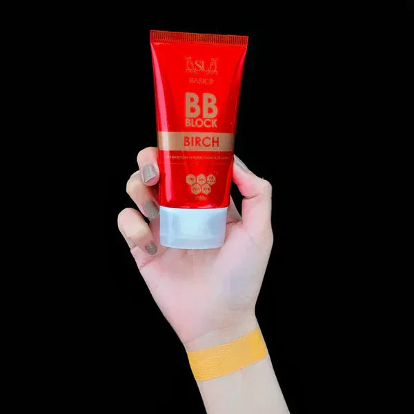 Sl Basics Bb Block 50g A Revolutionary Tinted Sunscreen Offering Hydration, Protection, And Flawless Coverage. Enriched With Vitamin E And Lotus Flower Extract, It Caters To All Skin Types