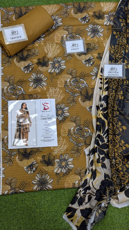 ✨ Binsaeed❤️ Bana Dora 3piece Unstitched Suit Summaer Lawn Collection