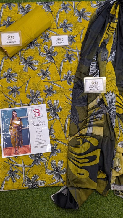 ✨ Binsaeed❤️ Bana Dora 3piece Unstitched Suit Summaer Lawn Collection