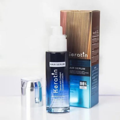 Keratin Hair Serum With Collagen & Morocco Oil 80 Ml | Intensive Treatment For Damaged Hair Professional Salon Formula For Moisturizing, Smoothing, Nutrition, And Shine | Hair Keratin Serum