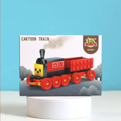 Pack Of 01 – Cartoon Train Diy Building Block Toy | Cartoon Train Block Set For Kids